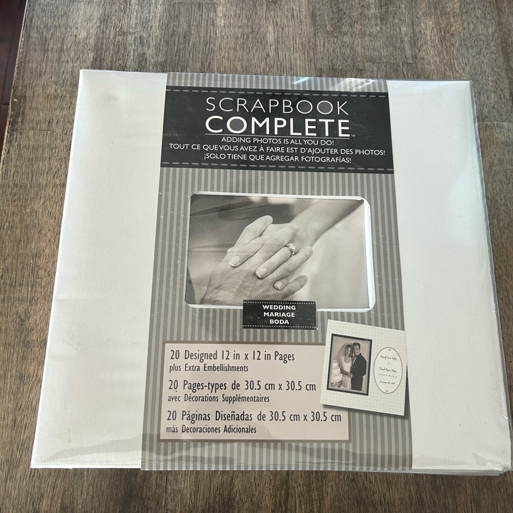 Elegant White Scrapbook Complete Wedding Album